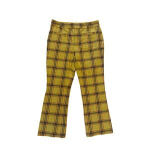 Women US-8 The Essential Collection Anthropologie Slim Kick Flare Plaid Pants